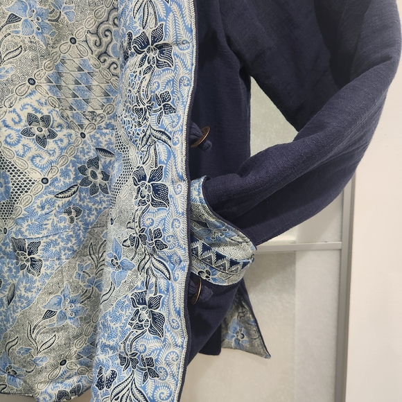 Coastal Projections Navy Blue Barn Jacket. - Picture 4 of 5